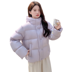 现货 紫色羽绒服女短款加厚2025新款冬季宽松外套2586-P285-K368图片