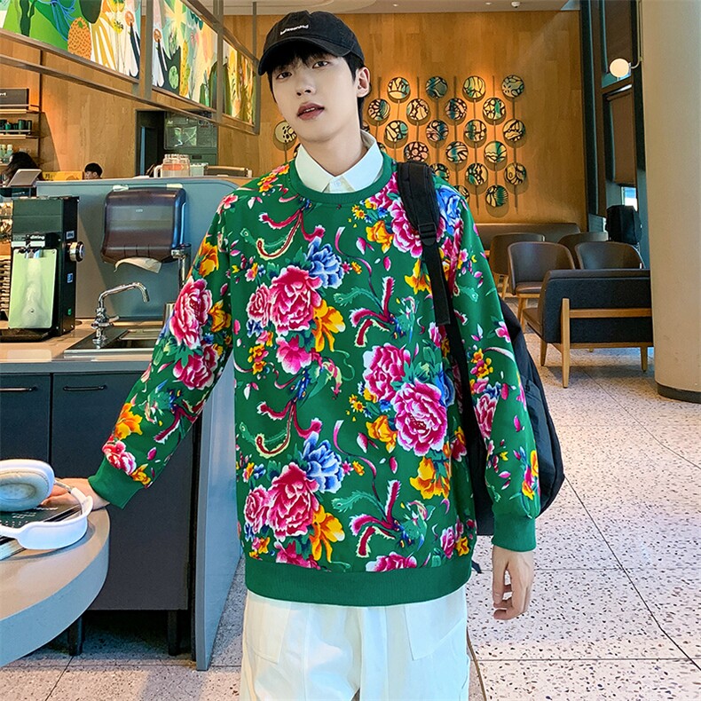 W2情侣大码衬衫领假两件卫衣外套学生班服团队新中式表演出汉服潮,男装衬衫,星座115A(原星座507）