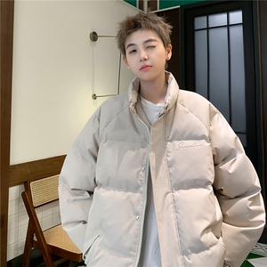 港风2024冬装宽松棉衣大码刺绣棉服棉袄冬季情侣外套男S282-P118图片
