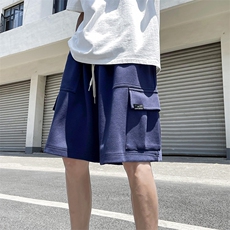 工装短裤男韩版潮大口袋个性2024夏季新款ins宽松五分裤K3887-P33，男装牛仔裤，星座412-3