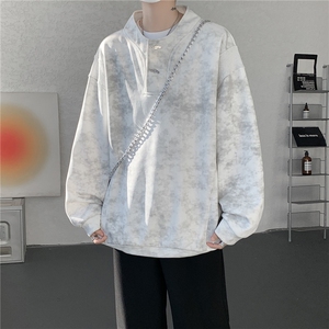 WY10175 特P42 现货春季新款螺纹拼接高质量连帽大码卫衣上衣男图片