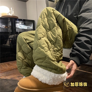冬季加厚保暖长裤多色情侣百搭葫芦格宽松棉裤B315-K877-p65控88图片