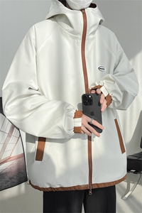 JK9012/P70春装新款两面服中性风夹克男防水冲锋衣宽松外套两面穿图片