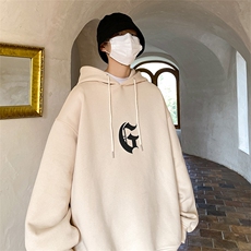 美式重磅连帽卫衣男春季潮牌ins设计感宽松上衣-JK23107-P55控78，男装卫衣，星座605(原A050)