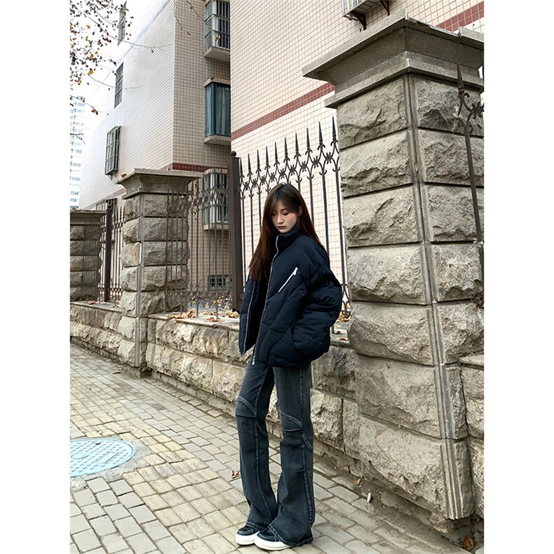 自家图，cleanfit褶皱牛仔裤男秋冬伞兵微喇裤子KZA52-P80,男装牛仔裤,星座1007（原301D）