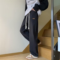 欧美高街vibe裤子松紧腰牛仔裤男款oversize美式直筒裤N6066-P48，男装牛仔裤，星座1008