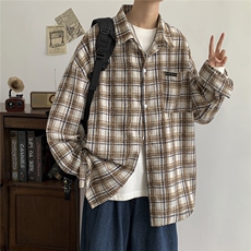 点击率8个点秋季衬衫男宽松长袖上衣D329-QM614-P50控68，男装衬衫，电商D329