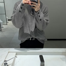 毛衣男款冬季慵懒风高级感圆领百搭打底衫潮流毛线衣MB46，男装T恤，星座1116A（原606A-3）