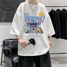 Q11077-P30春夏季七分袖t恤男大码五分袖男短袖中袖大皂风，男装T恤，电商A040