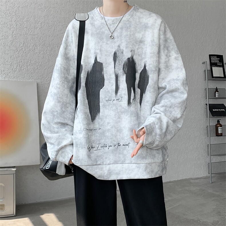 现货WY10080-特P35控68华棉高品质百搭圆领大码卫衣,男装卫衣,电商A059