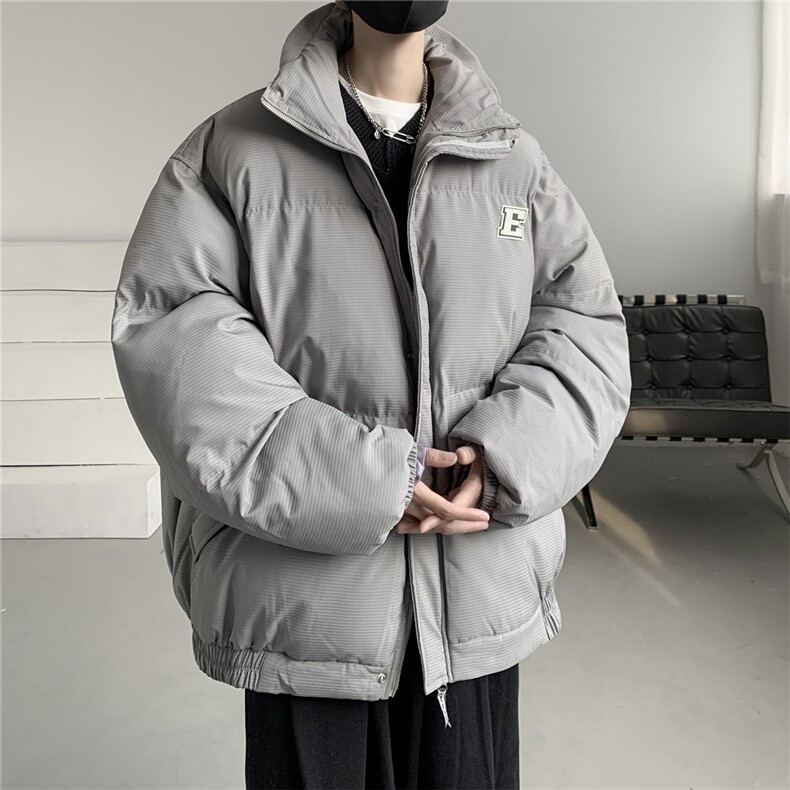 冬季新款机理感暗条纹立领棉衣加厚棉袄MY237-P105控148抖音控168,男装棉衣,电商B370