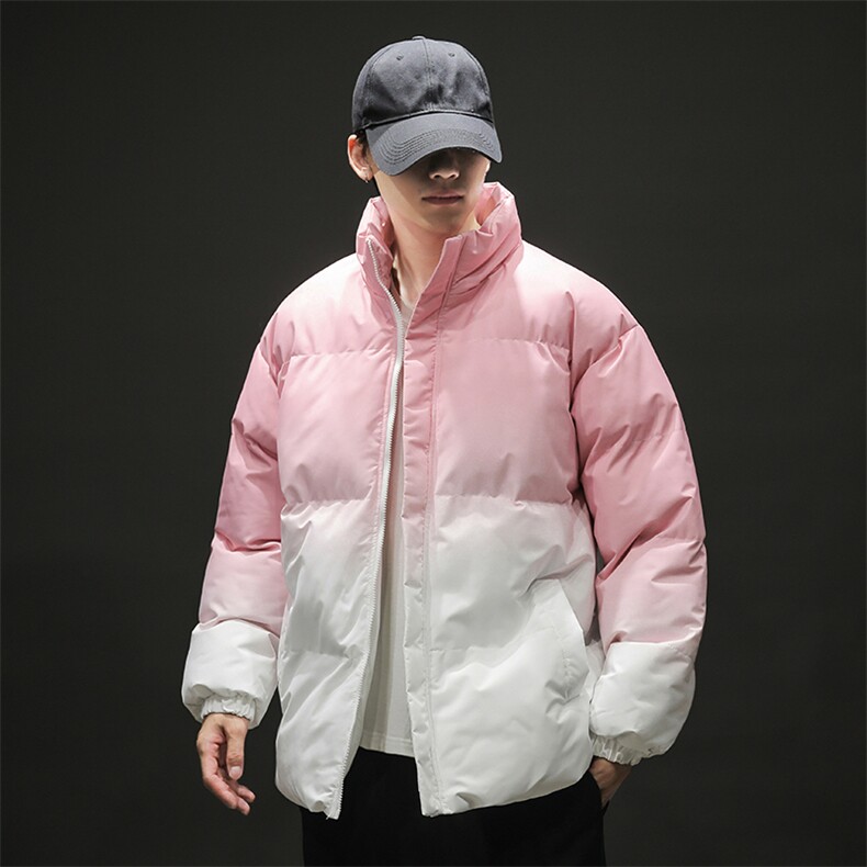 新款加厚港风渐变色棉服男女防风防水棉衣外套M2917特P70控108,男装棉衣,电商A001