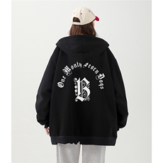 2025秋冬新款字母印花内里羊羔毛开衫卫衣外套M2051/P108控138，女装短外套，电商A148-1
