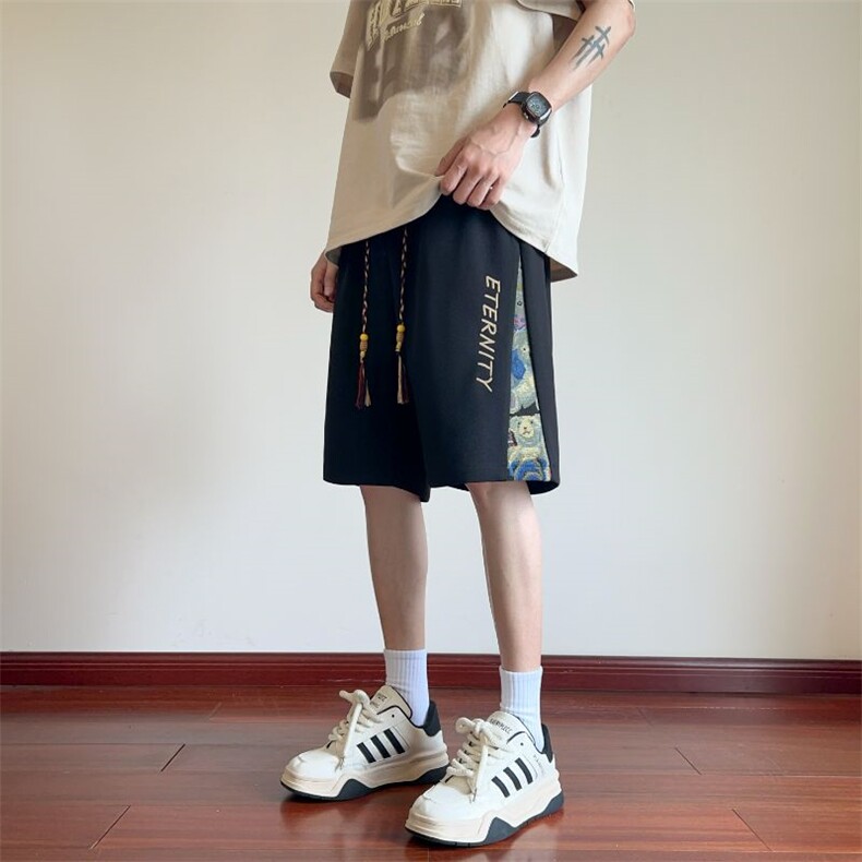 K9127-P30夏季设计感潮宽松休闲五分裤短裤，男装牛仔裤，星座109