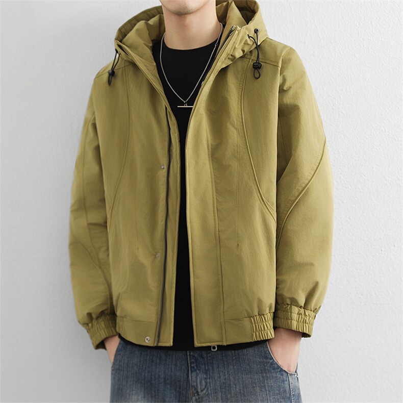 翻领夹克男棉服秋冬加厚保暖拼接棉衣夹短款防水飞行员外套,男装夹克,星座914