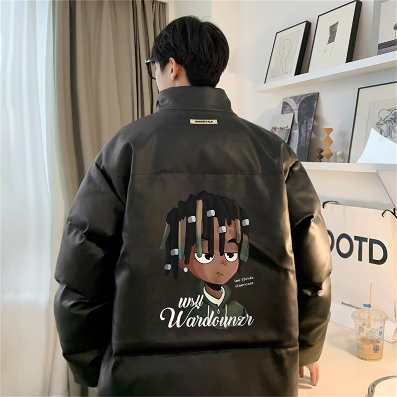 均可提供短视频高品质港风黑人头PU皮加厚棉衣PM133-p110控148,男装棉衣,星座508（原C305）