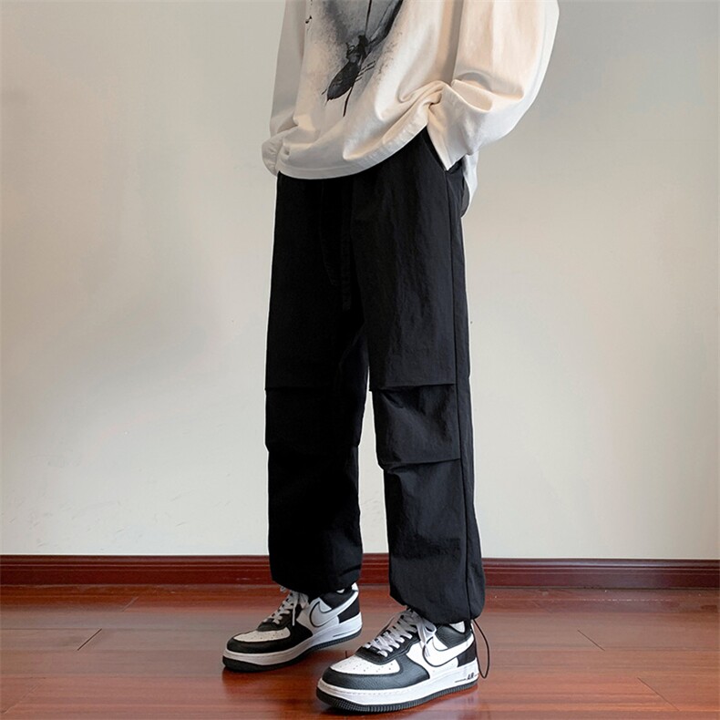 美式潮流休闲裤男港风宽松直筒拖地裤束脚裤卫裤KP811P45,男装休闲裤,星座1204-3