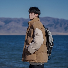 B225-W8627-P126-X158---100聚酯纤维-拼接棉服-已有现货，男装棉衣，电商B225