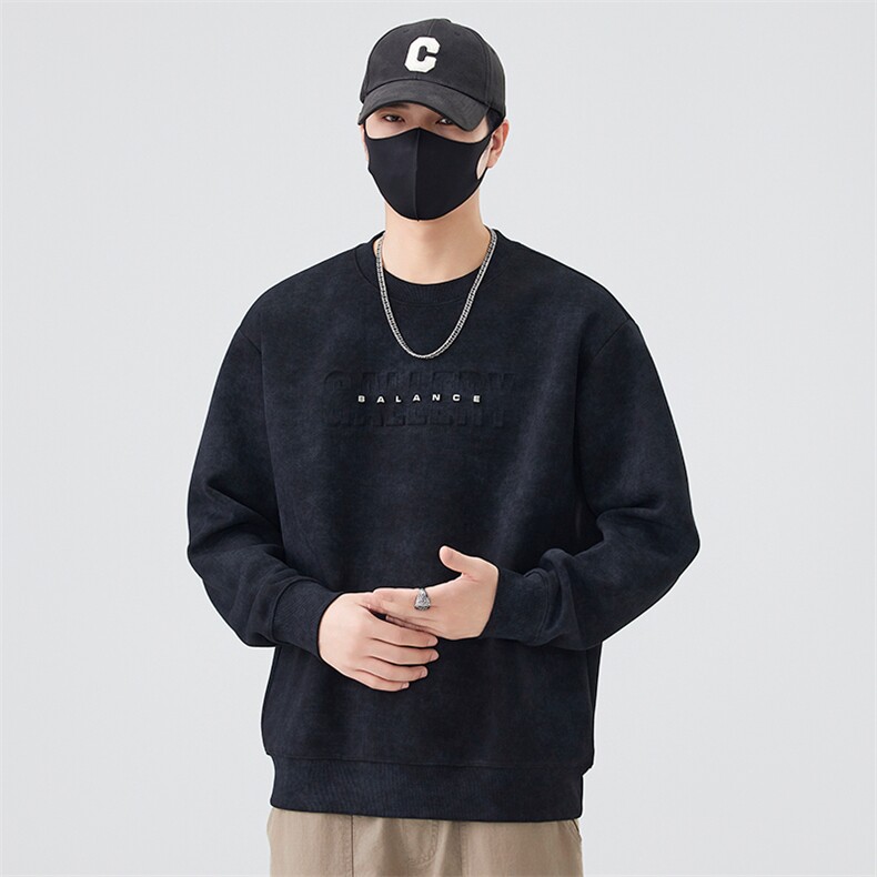 现货数据2025新款秋季套头卫衣男B240-WY988010-P65,男装卫衣,电商B240