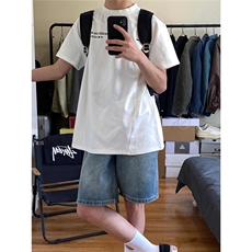 2025年夏季男牛仔裤宽松直筒五分裤GA538-P45，男装牛仔裤，星座208-5