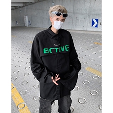 男装衬衫24春季韩版印花长袖衬衫男士痞帅衬衣XZ514-2-202413-P78，男装衬衫，星座514-2(原B239)