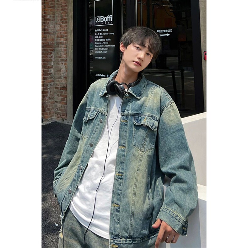 美式复古水洗工装牛仔外套JK03-P110,男装工装外套,星座310A-4