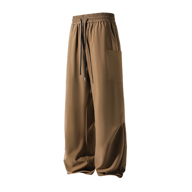 冰丝美式复古侧口袋休闲裤K107立体92%聚酯纤维8%氨纶(S-2XL)TP24图片
