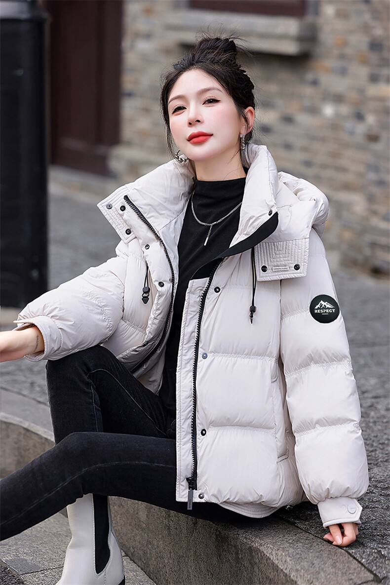 2024年冬季新款90%白鸭绒短款连帽,女装羽绒服,艾尚靓装