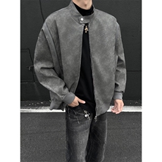 高品质设计感pu皮结构夹克外套男CP96-特p75，男装夹克，电商B371