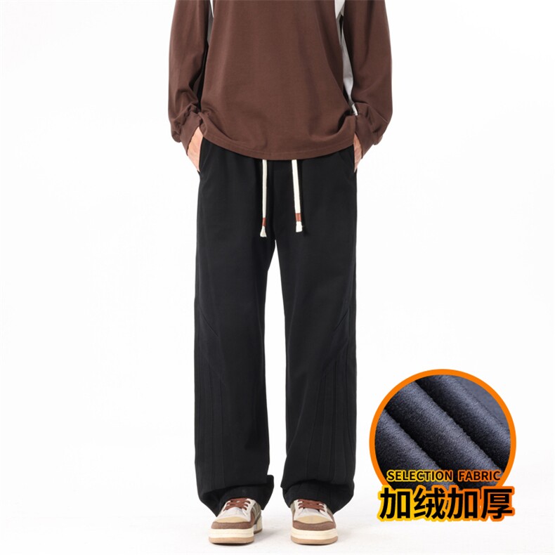 美式纯棉工装裤男秋冬宽松直筒阔腿休闲长裤子J8030-P45/加绒P55,男装工装外套,星座509