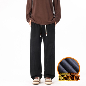 美式纯棉工装裤男秋冬宽松直筒阔腿休闲长裤子J8030-P45/加绒P55图片