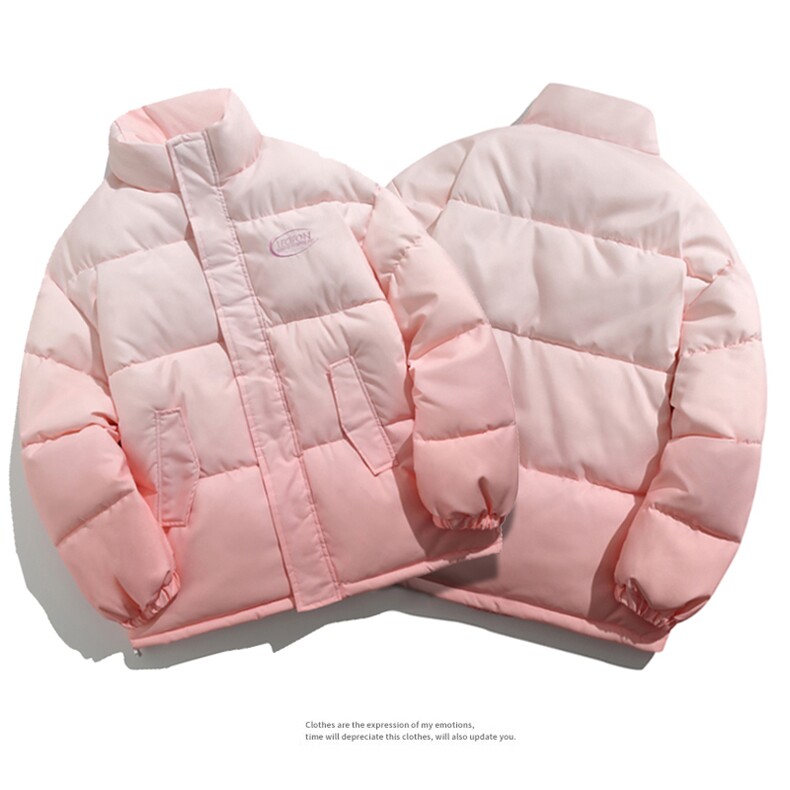 平铺新款渐变棉衣男女立领棉服棉袄面包服外套3351-P80控118,男装棉衣,星座207