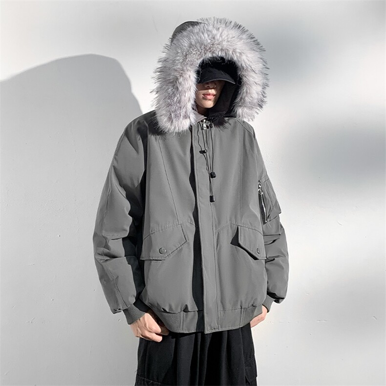 美式毛领派克棉服男冬季加厚工装棉衣情侣外套M060-P110迷彩P115,男装棉衣,星座308B-2