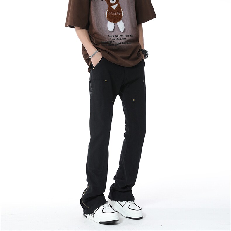 美式高街微喇叭牛仔裤B342-K7030-P65控88,男装牛仔裤,电商B342