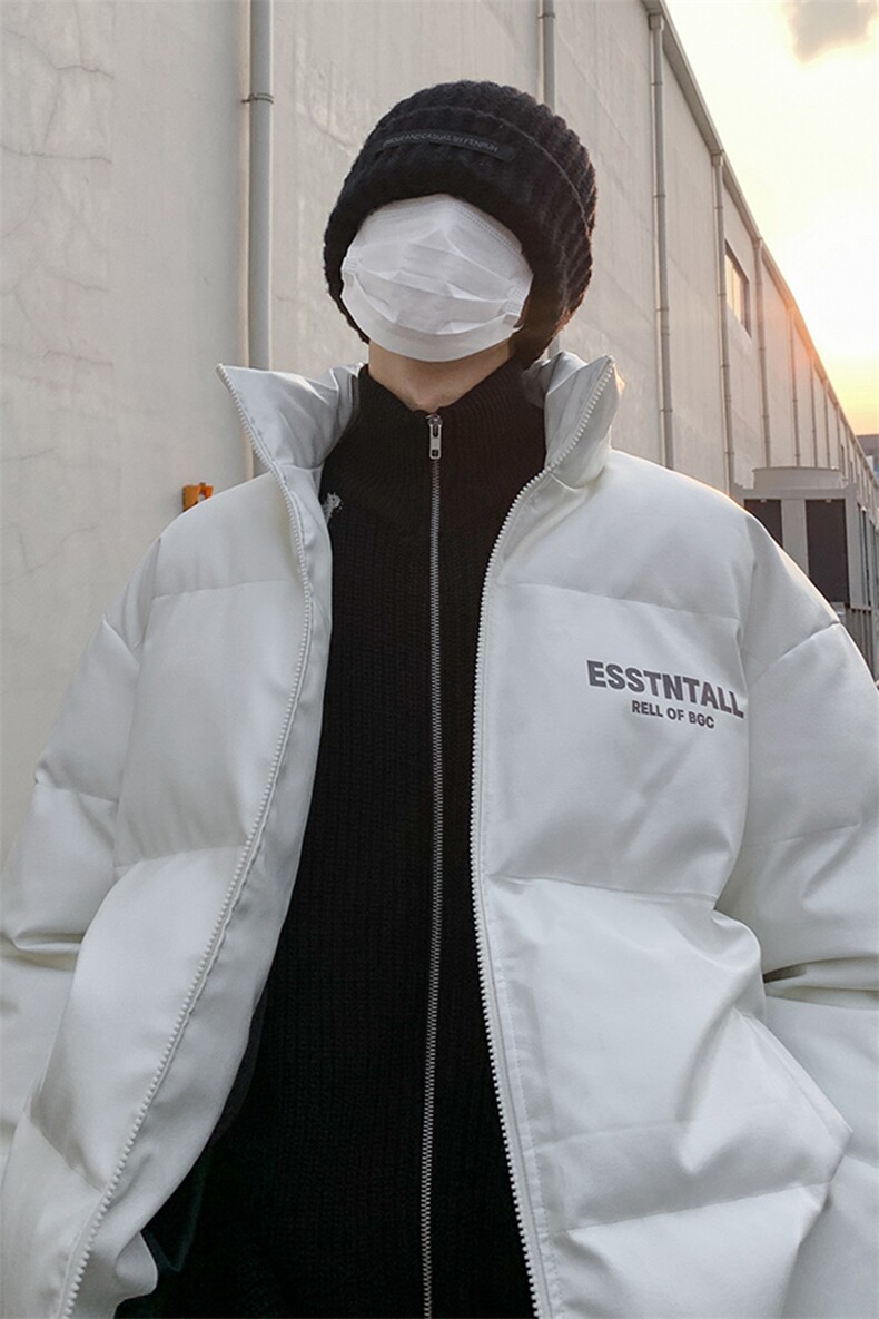 特批户外时尚字母印花宽松立领PU皮棉服A247-MY84501特批95控158,男装棉衣,电商A247