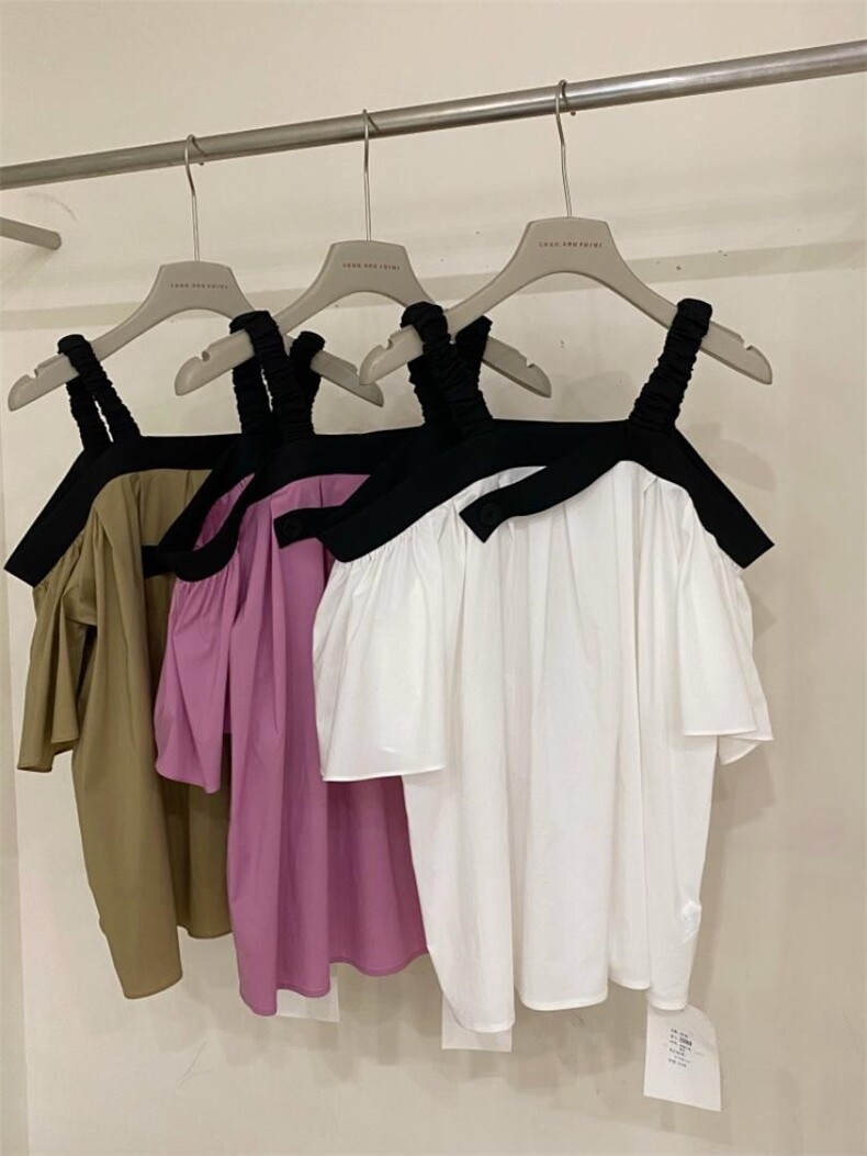 夏季新款吊带设计感小衫，女装背心吊带，唇蔻