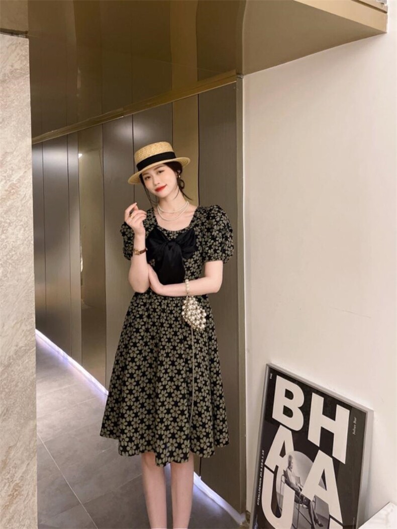 今年新蝴蝶结连衣裙，女装连衣裙，密斯倩