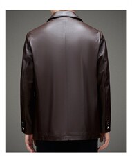 BAMJ-1836Y钱塘2020-2中年男士秋冬季厚款商务休闲皮衣夹克P685，男装皮衣，钱塘207-2