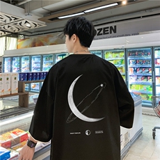 xZ116-T129-p20-控39M-5XL抖音拼接OVERSIZECLEANFITT恤夏季大码，男装T恤，星座116