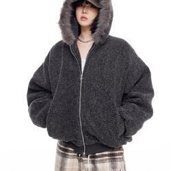 网络图现货 潮流ins百搭原宿水晶绒毛领原版派克服棉衣JHT274-P78图片