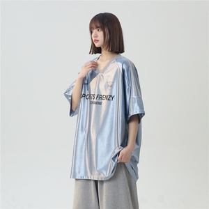 2025复古美式潮流夏季宽松T恤T1072P35控49图片
