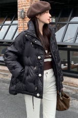 时尚保暖女式中长款棉服气质百搭休闲外套显瘦显高冬季必备，女装棉衣/棉服，超帛