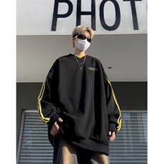 DW105-P43圆领卫衣休闲新款重磅印花上衣美式女款宽松秋装潮牌，男装卫衣，星座603-2