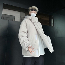 网络图现货羽绒服假两件皮棉袄连帽羽绒服RY183-P95，男装棉衣，星座1005-4