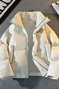 2025港风冬季立领保暖防风防水棉衣面包服外套男女同款XY2514-P80图片