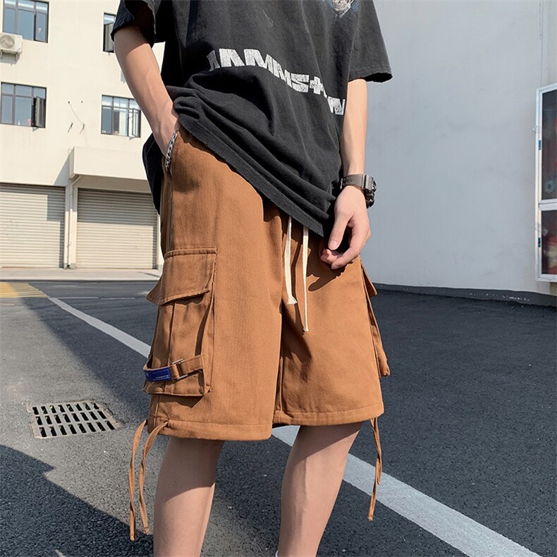 夏季高街潮牌宽松五分裤男潮流休闲运动裤子工装短裤K6364-P38,男装休闲裤,星座512-3