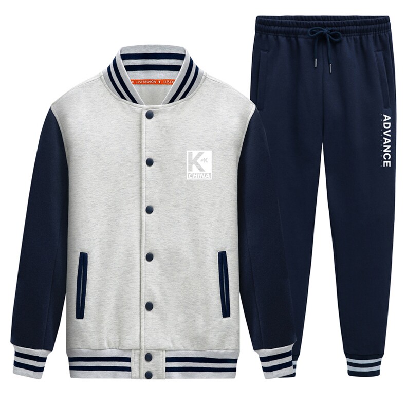 秋季新款棒球服运动两件套情侣宽松班服卫衣XZ102A-4-8628-P95，女装职业装，星座211-2