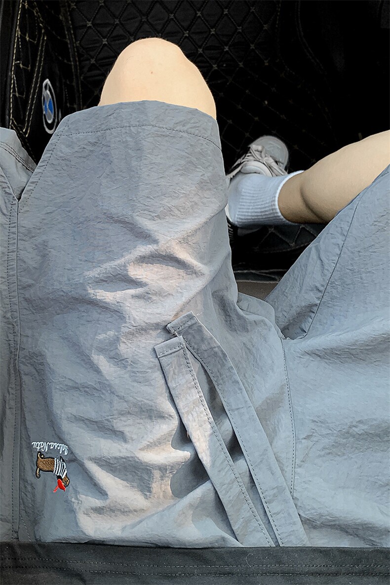 夏季新款凉感简约百搭五分短裤男潮创意宽松运动休闲裤KZ051/P25,男装牛仔裤,电商B209