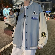 棒球服男士外套春季ins港风潮流宽松美式潮牌情侣款夹克JK42-P48，男装夹克，星座1008-2