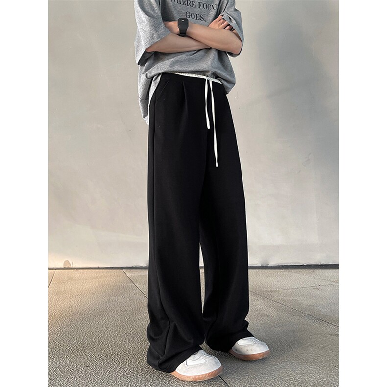 05春夏新款双腰头设计休闲拖地裤宽松垂感西裤XZ211-1-K2425-P50,男装西裤,星座211-1